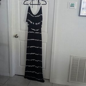 Young Fabulous & Broke  Black and White Maxi Dress NWOT M